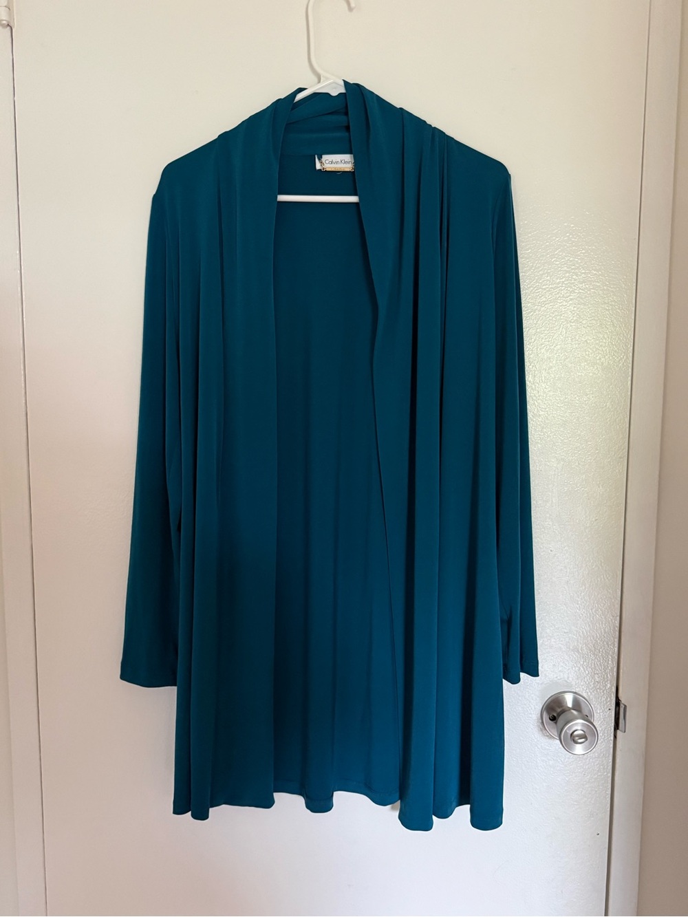 Calvin Klein Teal Open-Front Women’s Cardigan Sweater